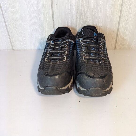 Timberland PRO Women's Powertrain Alloy-Toe Work Shoes Black Blue EUC SZ 8W - Picture 2 of 11